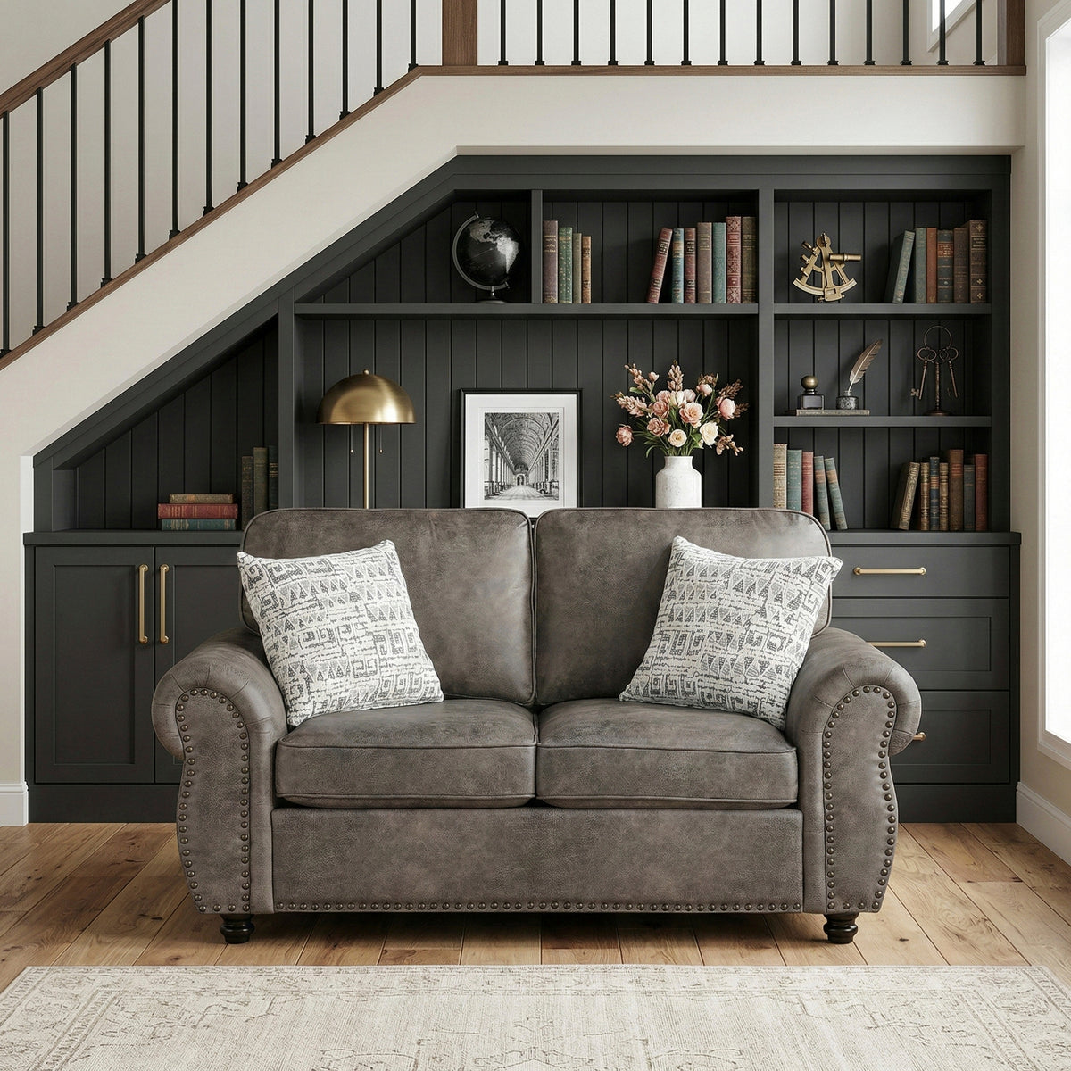 Pinnacle Pewter 2-Piece Living Room Set from Homelegance - Luna Furniture