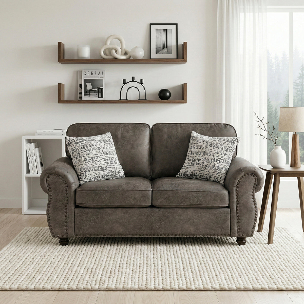 Pinnacle Pewter 2-Piece Living Room Set from Homelegance - Luna Furniture