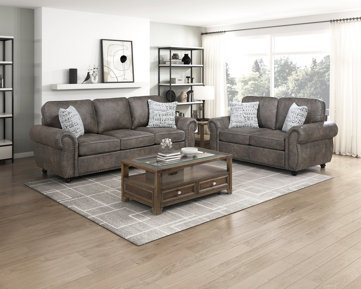 Pinnacle Pewter Living Room Set from Homelegance - Luna Furniture