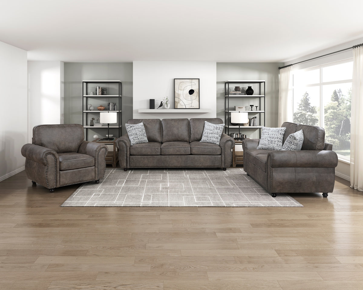 Pinnacle Pewter 2-Piece Living Room Set from Homelegance - Luna Furniture