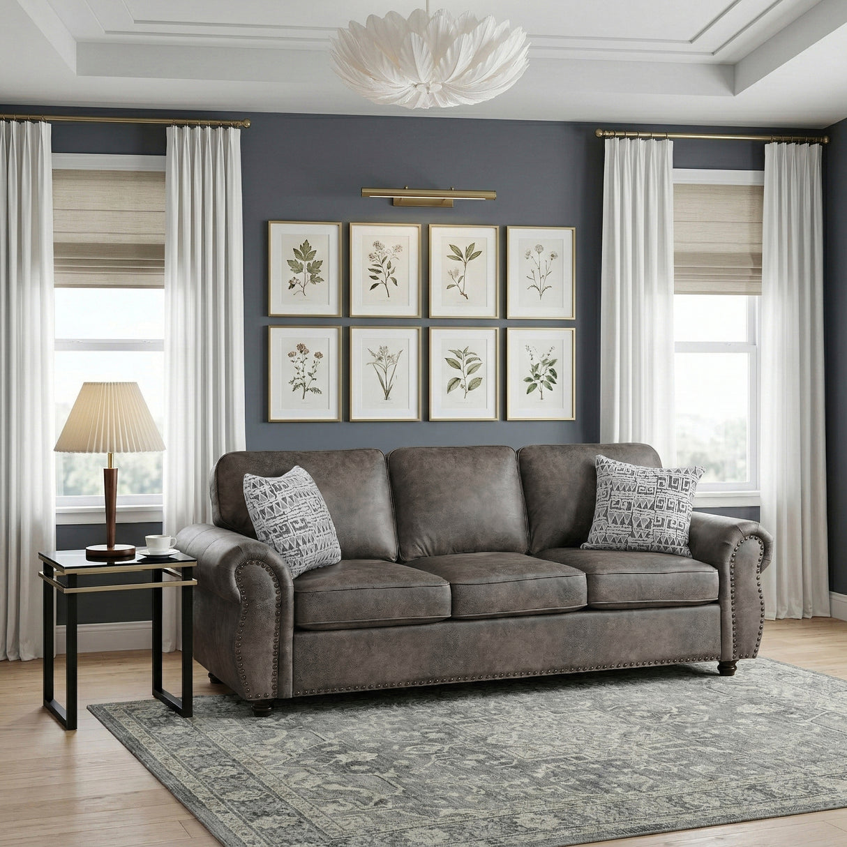 Pinnacle Pewter Sofa from Homelegance - Luna Furniture