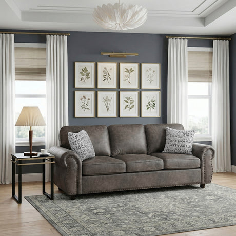 Pinnacle Pewter Sofa from Homelegance - Luna Furniture