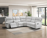 Thorne Gray 3-Piece Reclining Sectional with Left Console from Homelegance - Luna Furniture