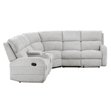 Thorne Gray 3-Piece Reclining Sectional with Left Console from Homelegance - Luna Furniture