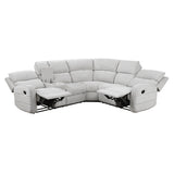 Thorne Gray 3-Piece Reclining Sectional with Left Console from Homelegance - Luna Furniture