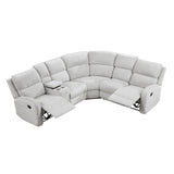 Thorne Gray 3-Piece Reclining Sectional with Left Console from Homelegance - Luna Furniture