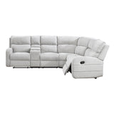 Thorne Gray 3-Piece Reclining Sectional with Left Console from Homelegance - Luna Furniture
