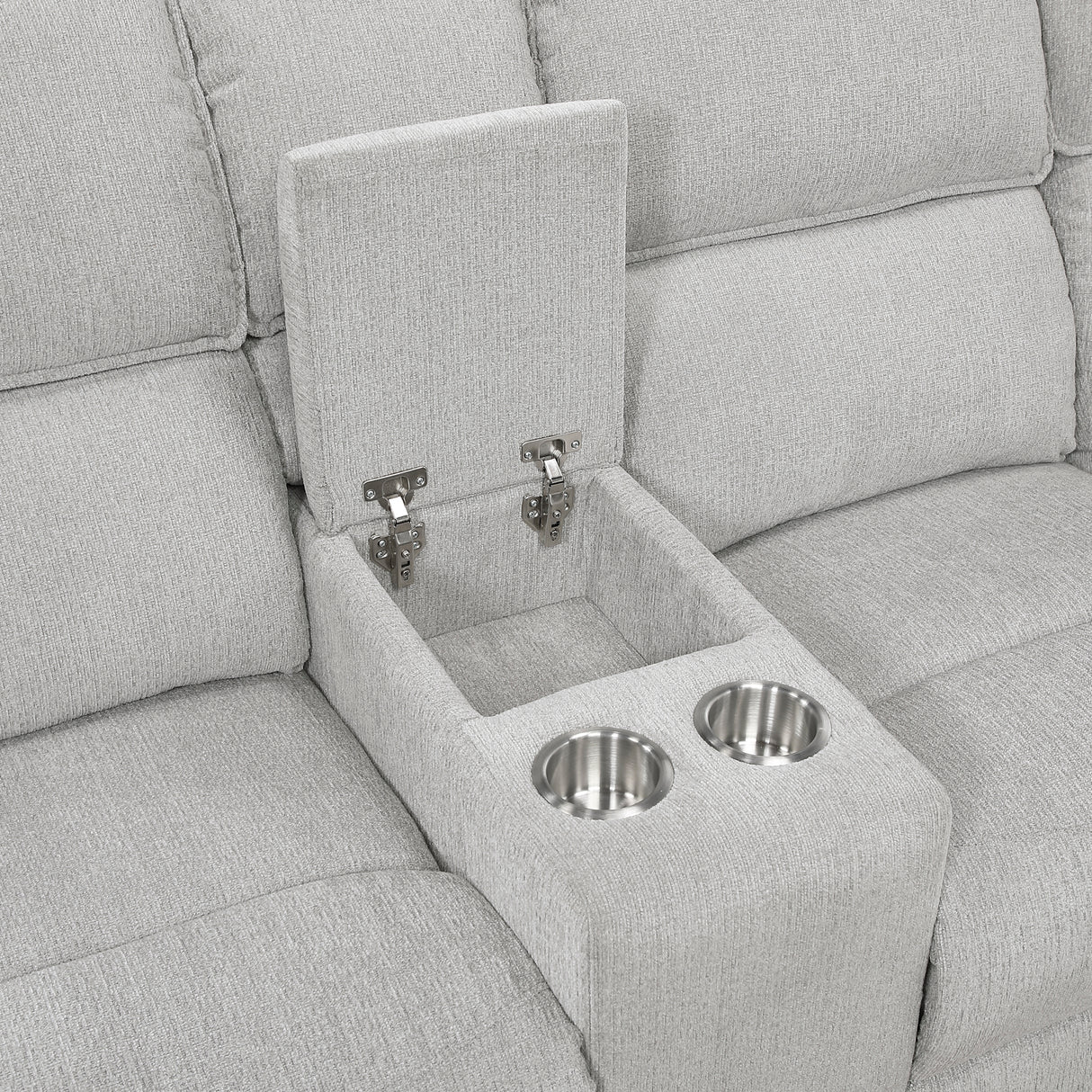 Thorne Gray 3-Piece Reclining Sectional with Left Console from Homelegance - Luna Furniture