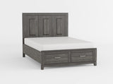 Garretson Gray Californoa King Platform Bed with Footboard Storage from Homelegance - Luna Furniture