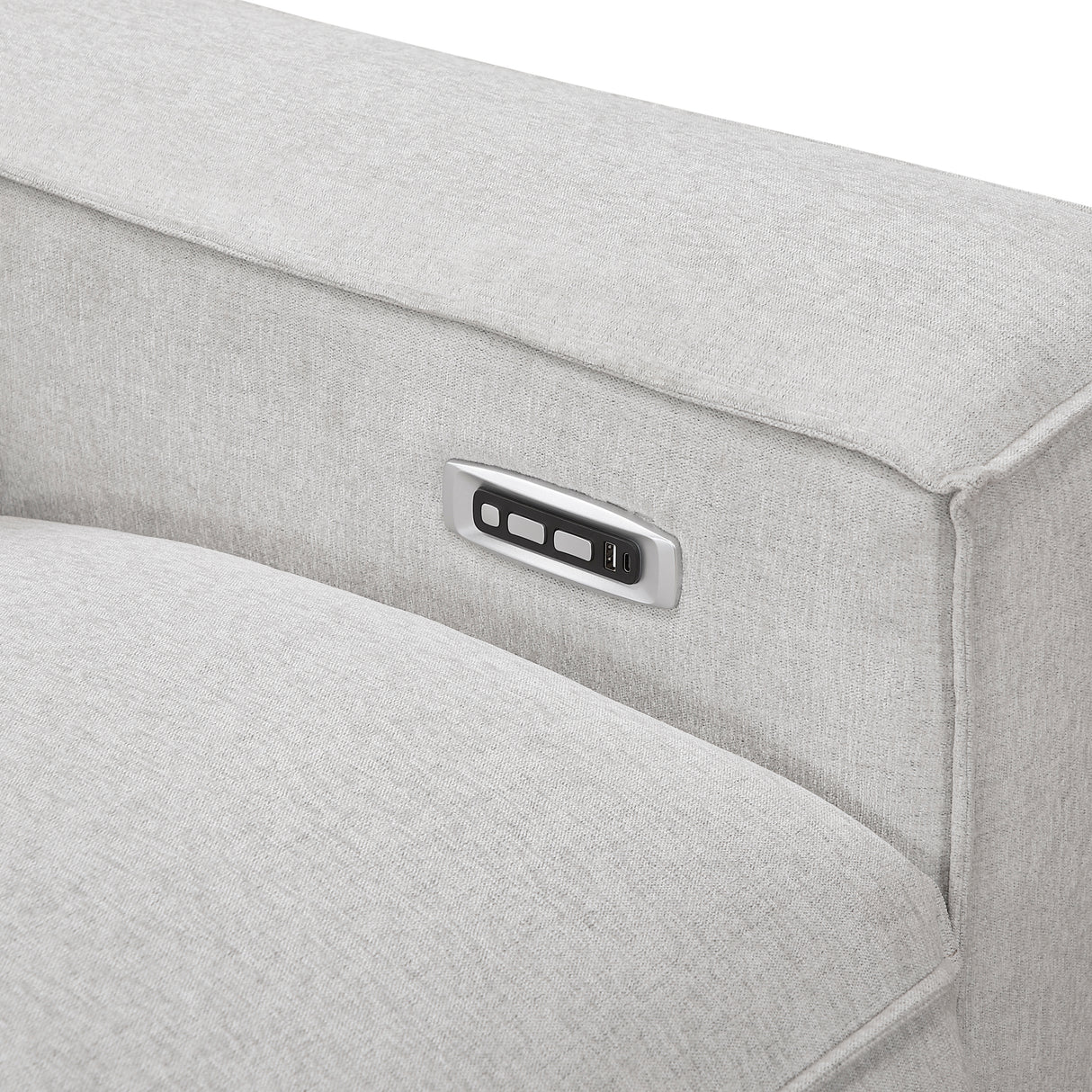 8414GRY-ARPWH (3/5)Power Reclining Armless Chair with Power Headrest from Homelegance - Luna Furniture