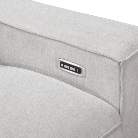 8414GRY-ARPWH (3/5)Power Reclining Armless Chair with Power Headrest from Homelegance - Luna Furniture