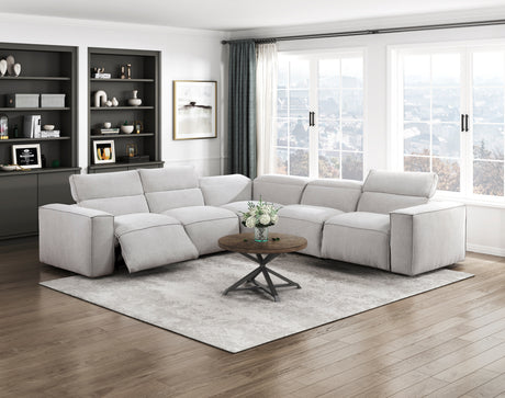 8414GRY-ARPWH (3/5)Power Reclining Armless Chair with Power Headrest from Homelegance - Luna Furniture