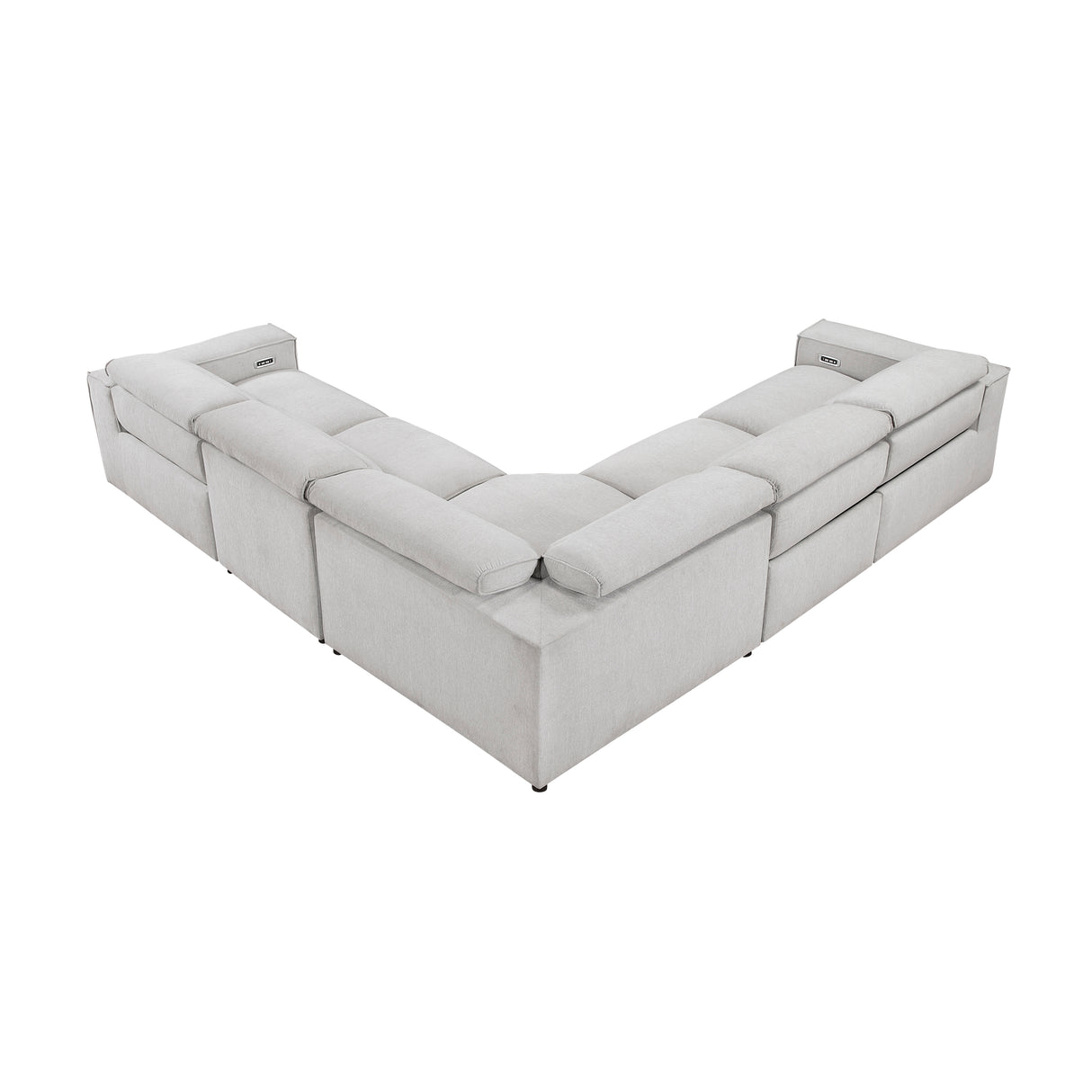 8414GRY-ARPWH (3/5)Power Reclining Armless Chair with Power Headrest from Homelegance - Luna Furniture
