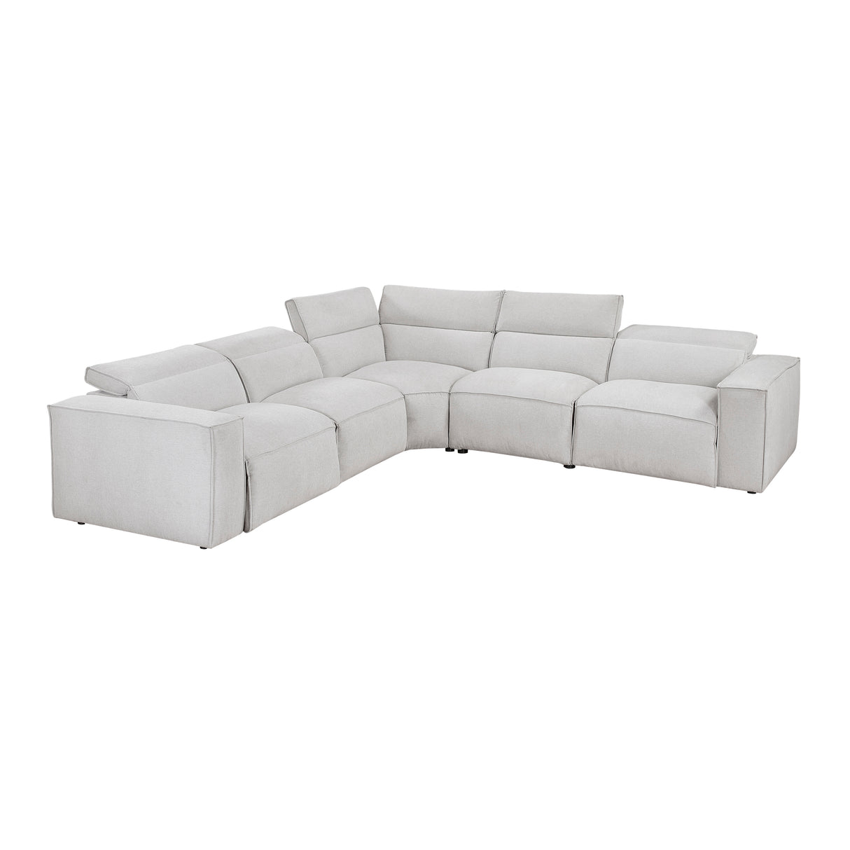 8414GRY-ARPWH (3/5)Power Reclining Armless Chair with Power Headrest from Homelegance - Luna Furniture