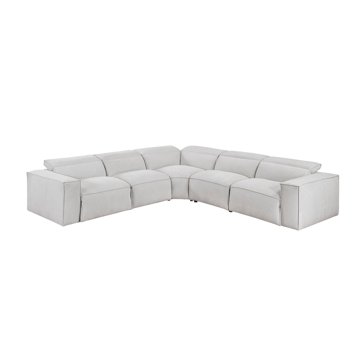 8414GRY-ARPWH (3/5)Power Reclining Armless Chair with Power Headrest from Homelegance - Luna Furniture