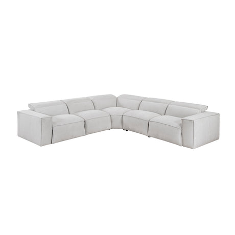 8414GRY-ARPWH (3/5)Power Reclining Armless Chair with Power Headrest from Homelegance - Luna Furniture