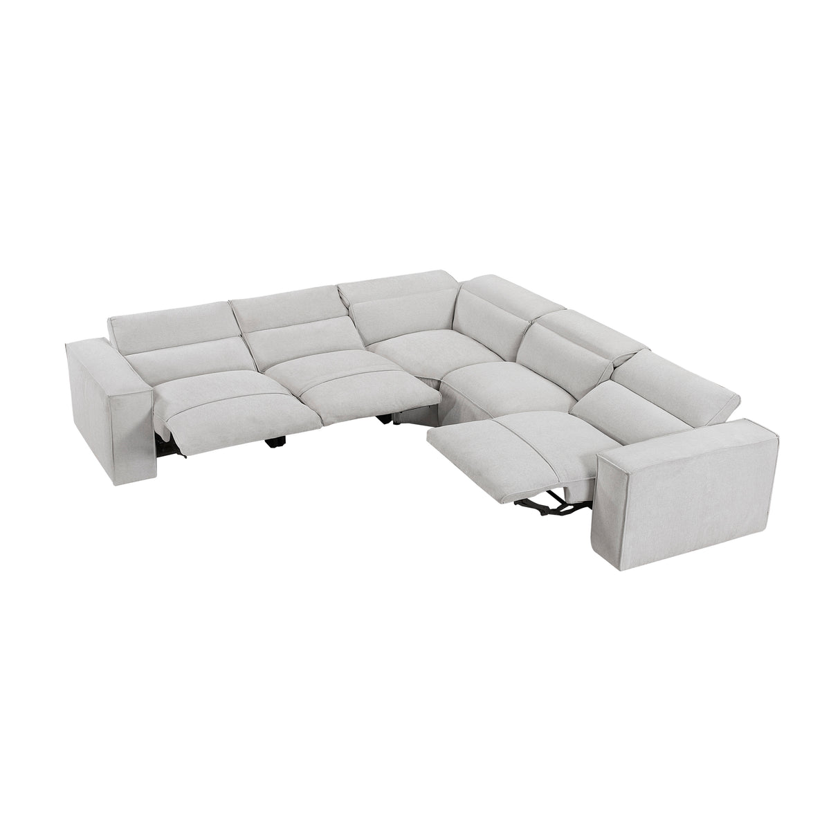 8414GRY-ARPWH (3/5)Power Reclining Armless Chair with Power Headrest from Homelegance - Luna Furniture
