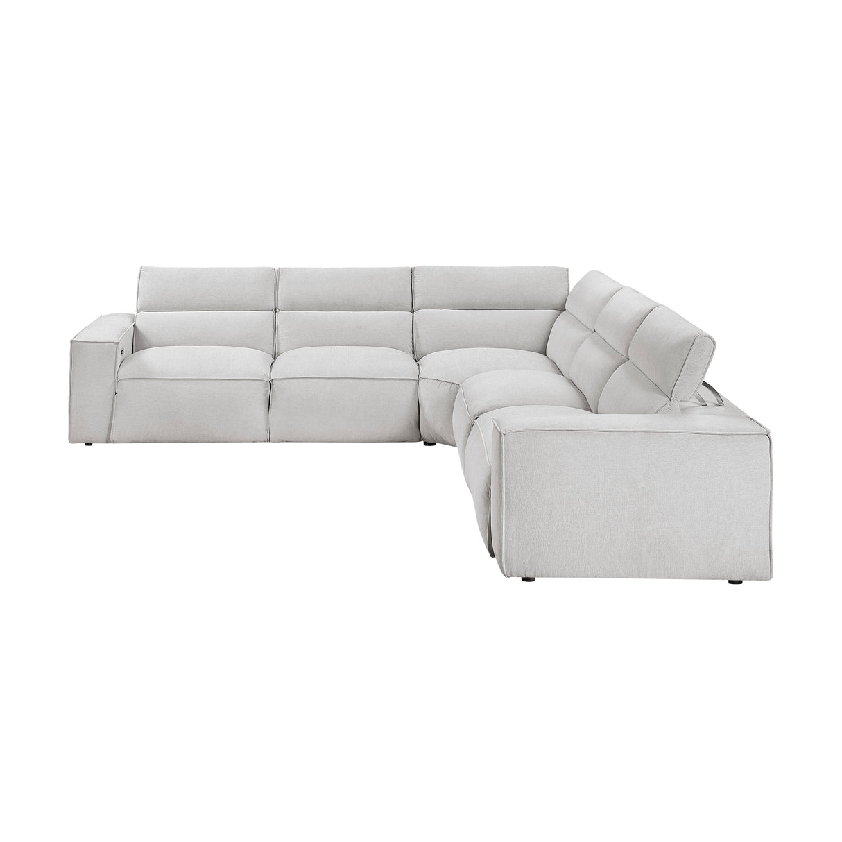 8414GRY-ARPWH (3/5)Power Reclining Armless Chair with Power Headrest from Homelegance - Luna Furniture