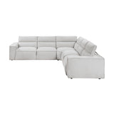 8414GRY-ARPWH (3/5)Power Reclining Armless Chair with Power Headrest from Homelegance - Luna Furniture