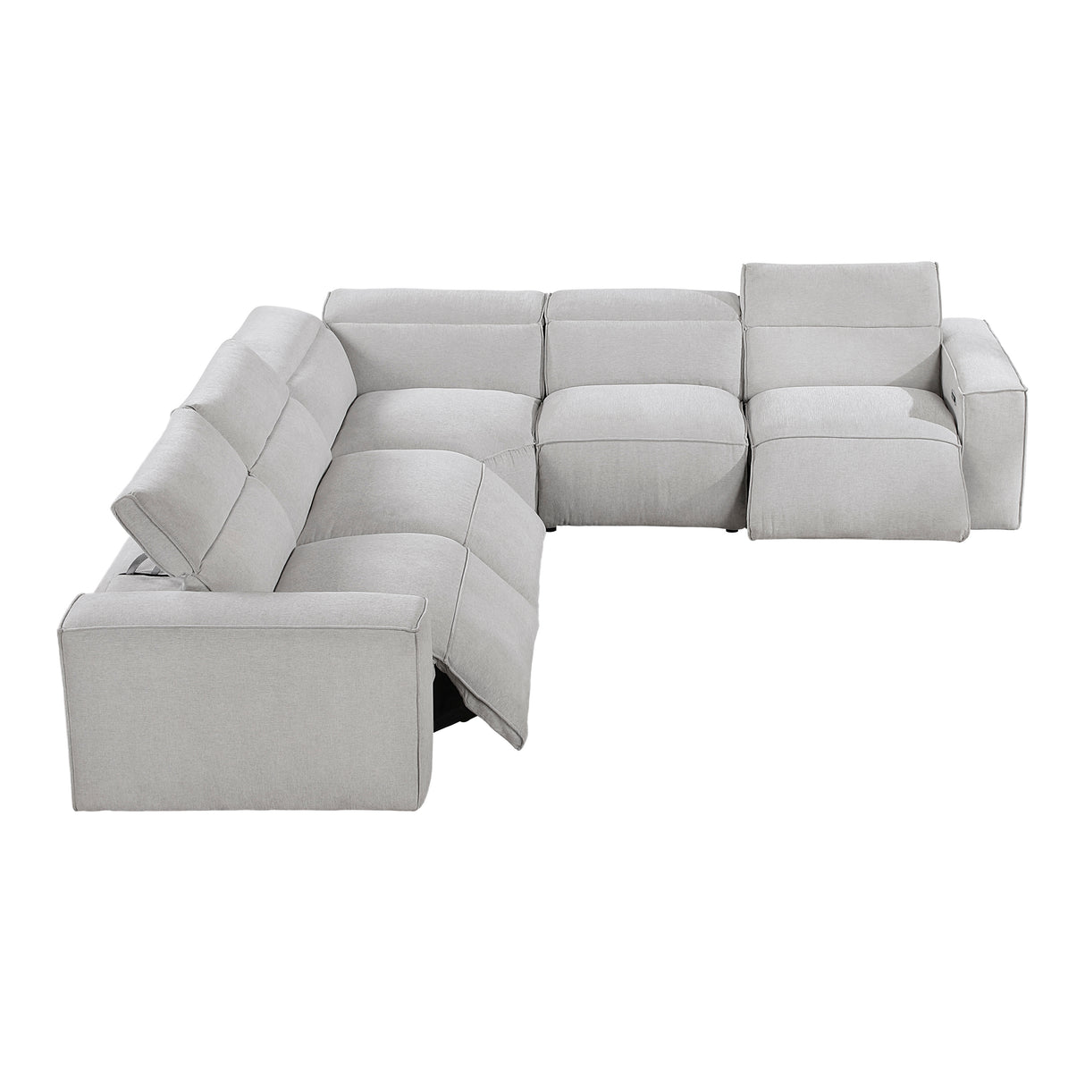 8414GRY-ARPWH (3/5)Power Reclining Armless Chair with Power Headrest from Homelegance - Luna Furniture