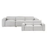 Phoebe Light Gray Power Double Reclining Living Room Set from Homelegance - Luna Furniture