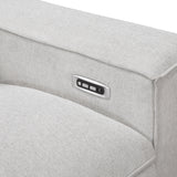 8414GRY-2PWH* (2)Power Double Reclining Love Seat with Power Headrests from Homelegance - Luna Furniture