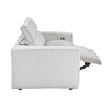 8414GRY-2PWH* (2)Power Double Reclining Love Seat with Power Headrests from Homelegance - Luna Furniture