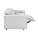 8414GRY-2PWH* (2)Power Double Reclining Love Seat with Power Headrests from Homelegance - Luna Furniture