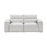 8414GRY-2PWH* (2)Power Double Reclining Love Seat with Power Headrests from Homelegance - Luna Furniture