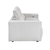 8414GRY-2PWH* (2)Power Double Reclining Love Seat with Power Headrests from Homelegance - Luna Furniture