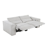 8414GRY-2PWH* (2)Power Double Reclining Love Seat with Power Headrests from Homelegance - Luna Furniture