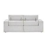 8414GRY*2PWH 2pc Set: Sofa, Love from Homelegance - Luna Furniture