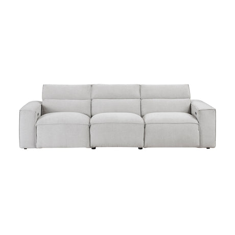 8414GRY*2PWH 2pc Set: Sofa, Love from Homelegance - Luna Furniture