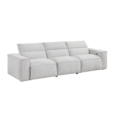 8414GRY*2PWH 2pc Set: Sofa, Love from Homelegance - Luna Furniture