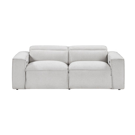 8414GRY*2PWH 2pc Set: Sofa, Love from Homelegance - Luna Furniture