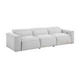 Phoebe Light Gray Power Double Reclining Sofa with Power Headrests from Homelegance - Luna Furniture