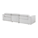 Phoebe Light Gray Power Double Reclining Sofa with Power Headrests from Homelegance - Luna Furniture