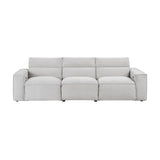 Phoebe Light Gray Power Double Reclining Sofa with Power Headrests from Homelegance - Luna Furniture