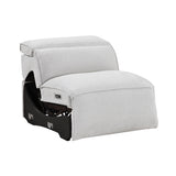 8414GRY-ARPWH (3/5)Power Reclining Armless Chair with Power Headrest from Homelegance - Luna Furniture