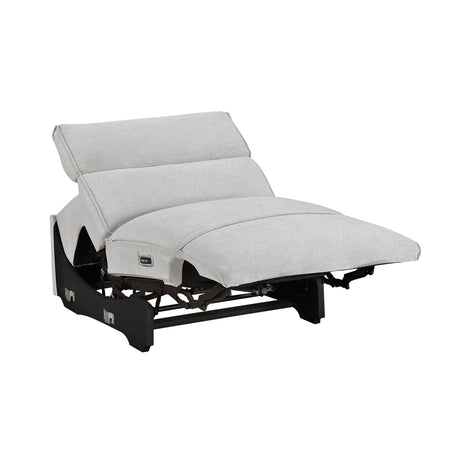 8414GRY-ARPWH (3/5)Power Reclining Armless Chair with Power Headrest from Homelegance - Luna Furniture