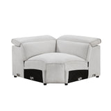 8414GRY-CR (4/5)Corner Seat from Homelegance - Luna Furniture