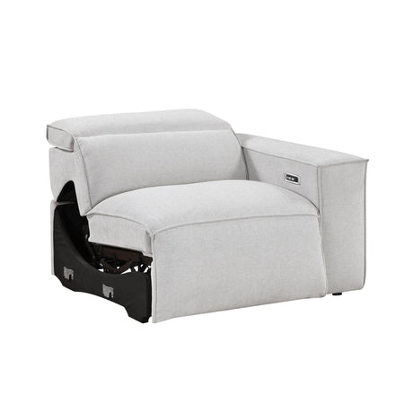 8414GRY-RRPWH (5/5)Power Right Side Reclining Chair with Power Headrest and Charging Ports from Homelegance - Luna Furniture
