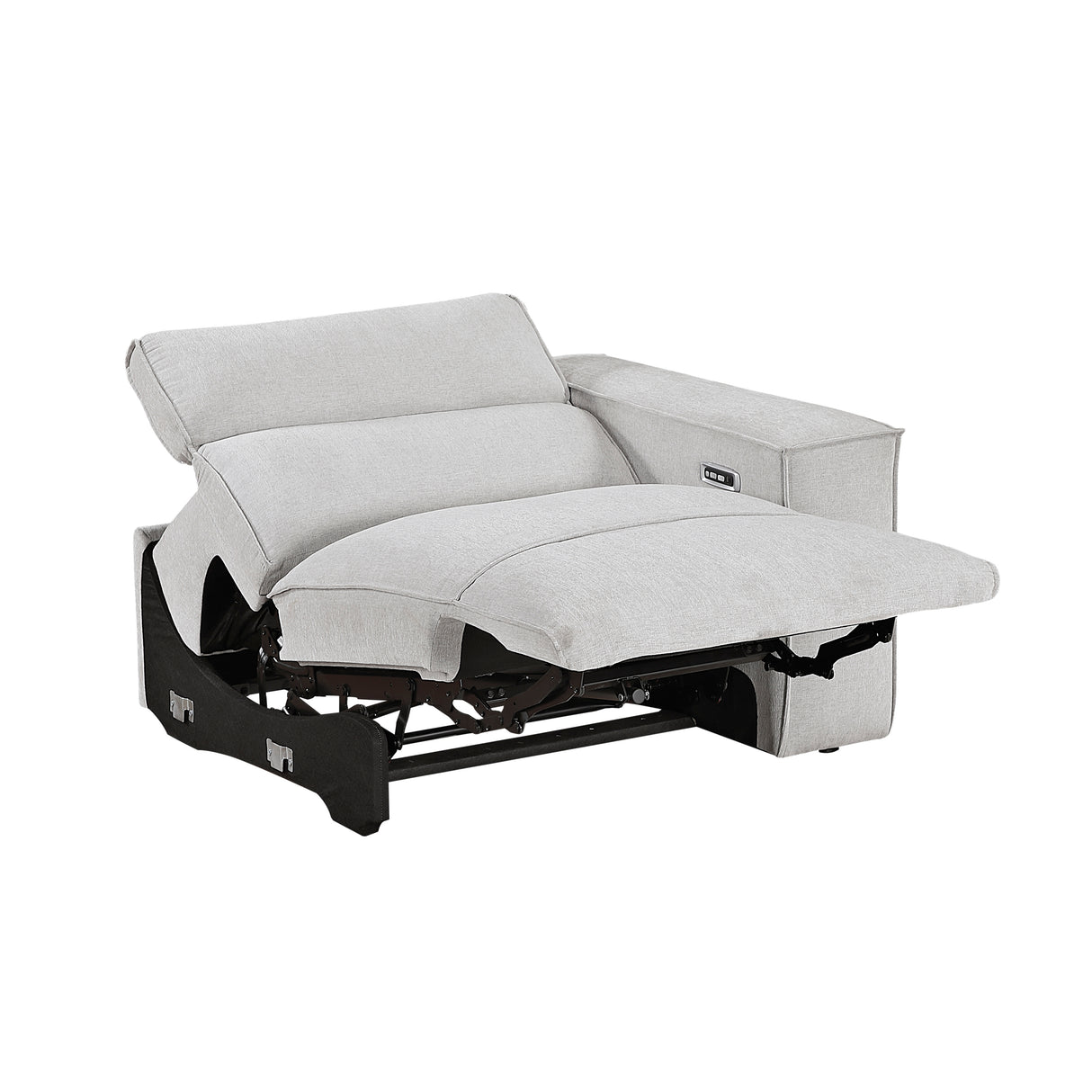 8414GRY-RRPWH (5/5)Power Right Side Reclining Chair with Power Headrest and Charging Ports from Homelegance - Luna Furniture