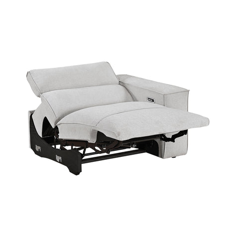8414GRY-RRPWH (5/5)Power Right Side Reclining Chair with Power Headrest and Charging Ports from Homelegance - Luna Furniture
