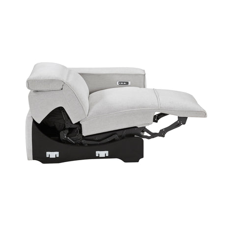 8414GRY-RRPWH (5/5)Power Right Side Reclining Chair with Power Headrest and Charging Ports from Homelegance - Luna Furniture