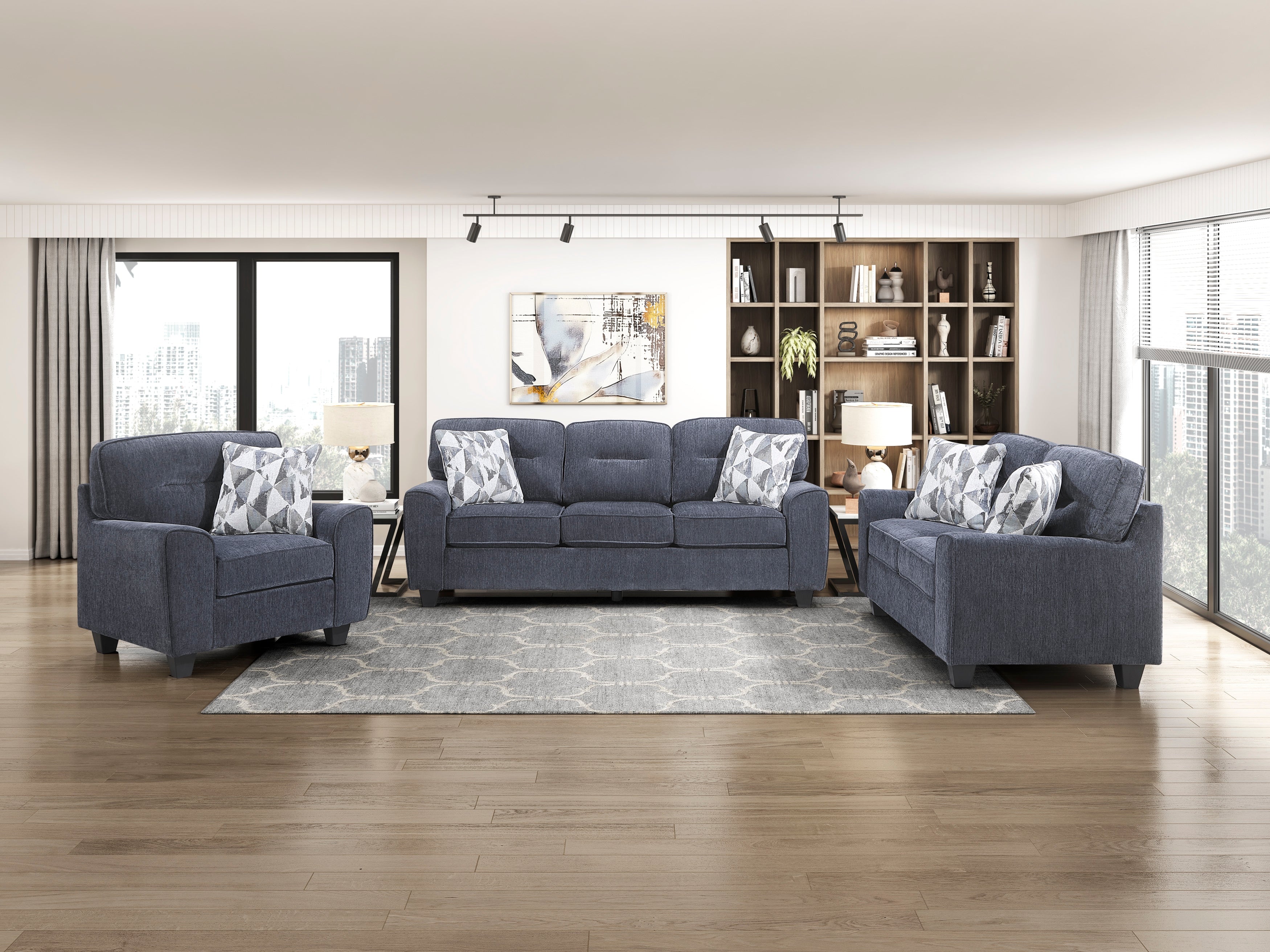 Homelegance Bennett Blue Sofa and Loveseat – Luna Furniture