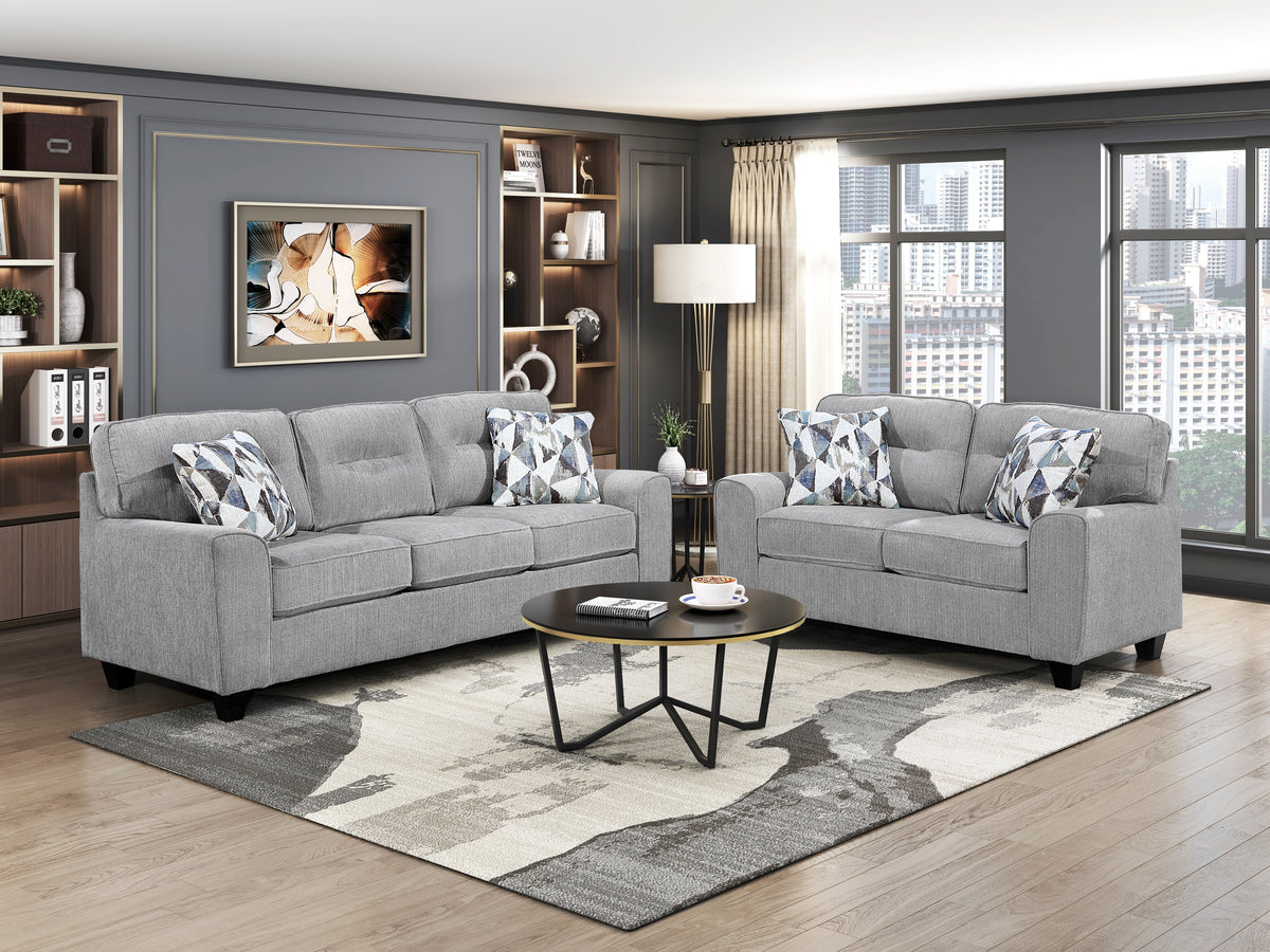 Bennett Gray 2-Piece Living Room Set from Homelegance - Luna Furniture