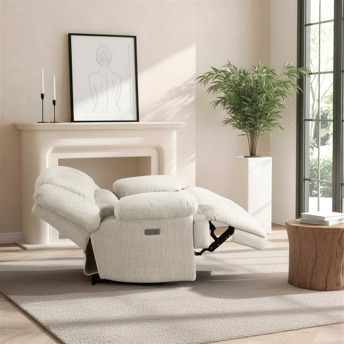 Caliber Beige Reclining Chair from Homelegance - Luna Furniture