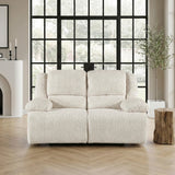 Caliber Beige Power Double Reclining Loveseat from Homelegance - Luna Furniture