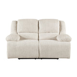 Caliber Beige Power Double Reclining Loveseat from Homelegance - Luna Furniture
